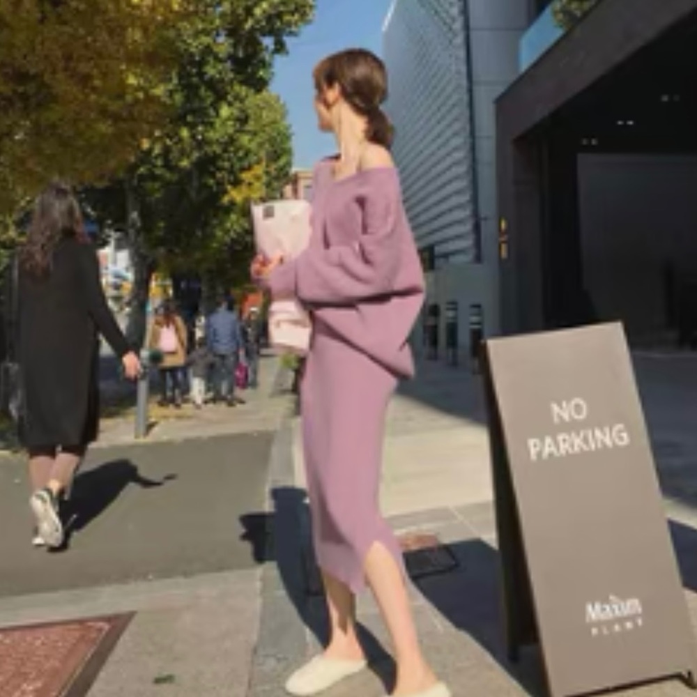 Sweater dress suit